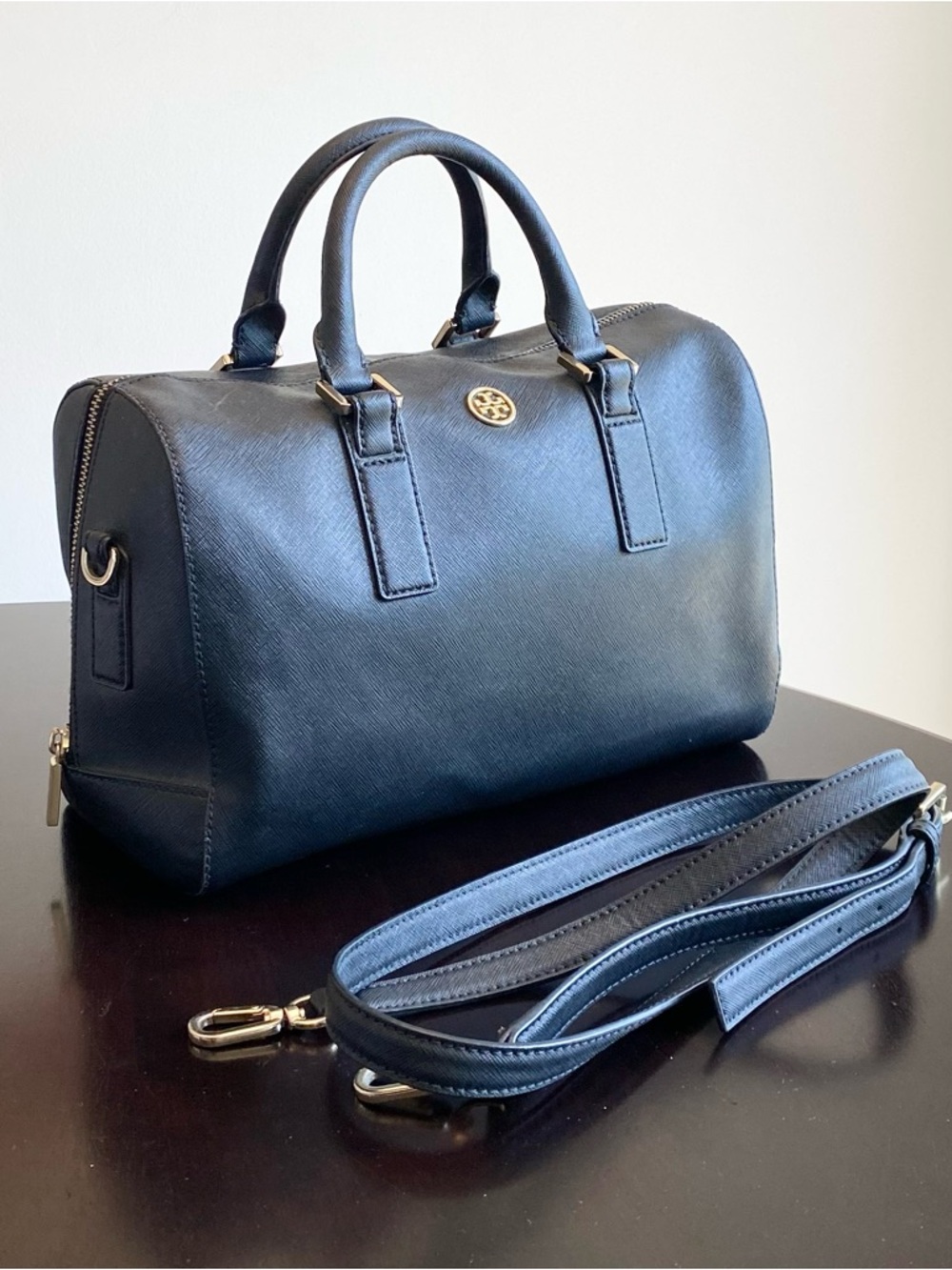 Tory Burch Satchel Barrel Bag Black